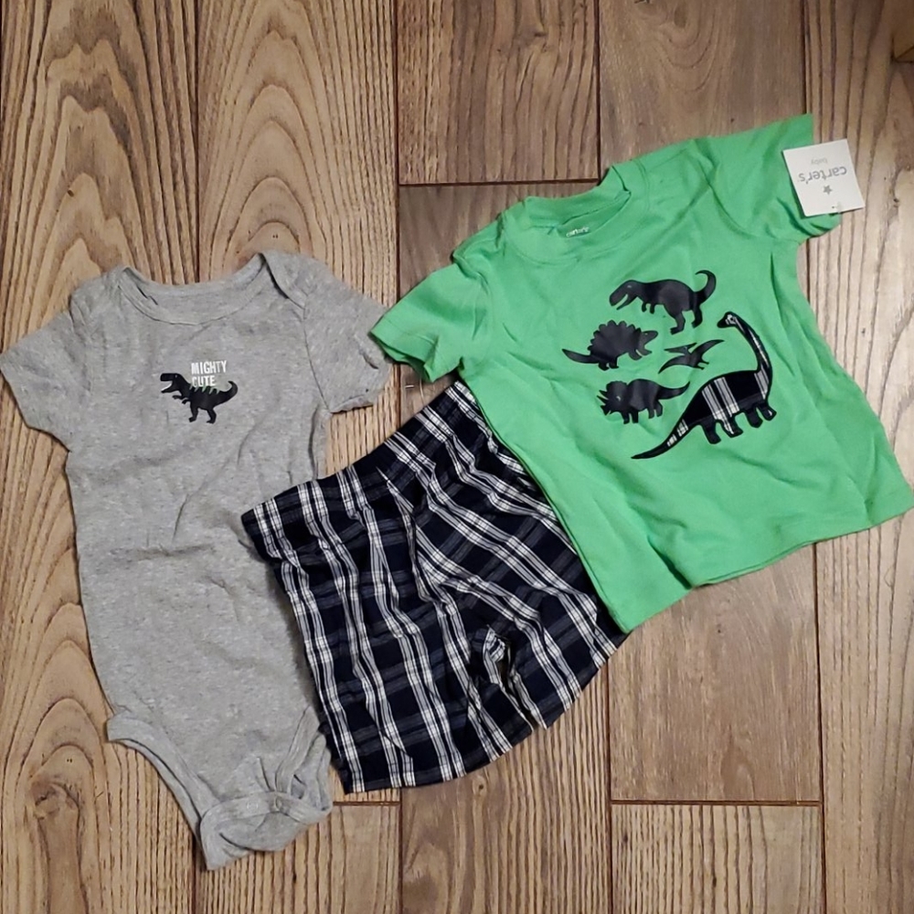 NWT Carter's 3 Piece Dinosaur Set